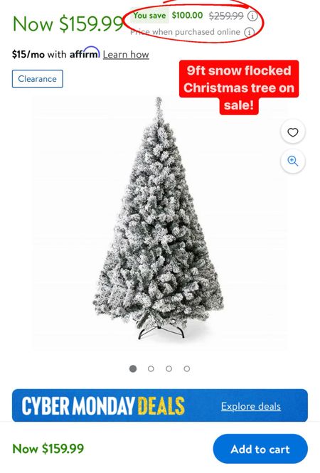 9ft snow flocked artificial Christmas tree on sale! 🎄🎅🏼

#LTKHoliday #LTKsalealert #LTKCyberWeek