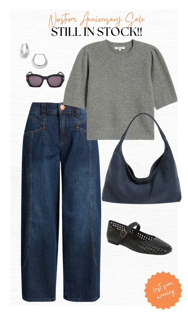 In stock at the Nordstrom sale! This cute outfit is fully stocked. Love this bag and shoes!  

 #LTKootd #LTKSeasonal #LTKOver40