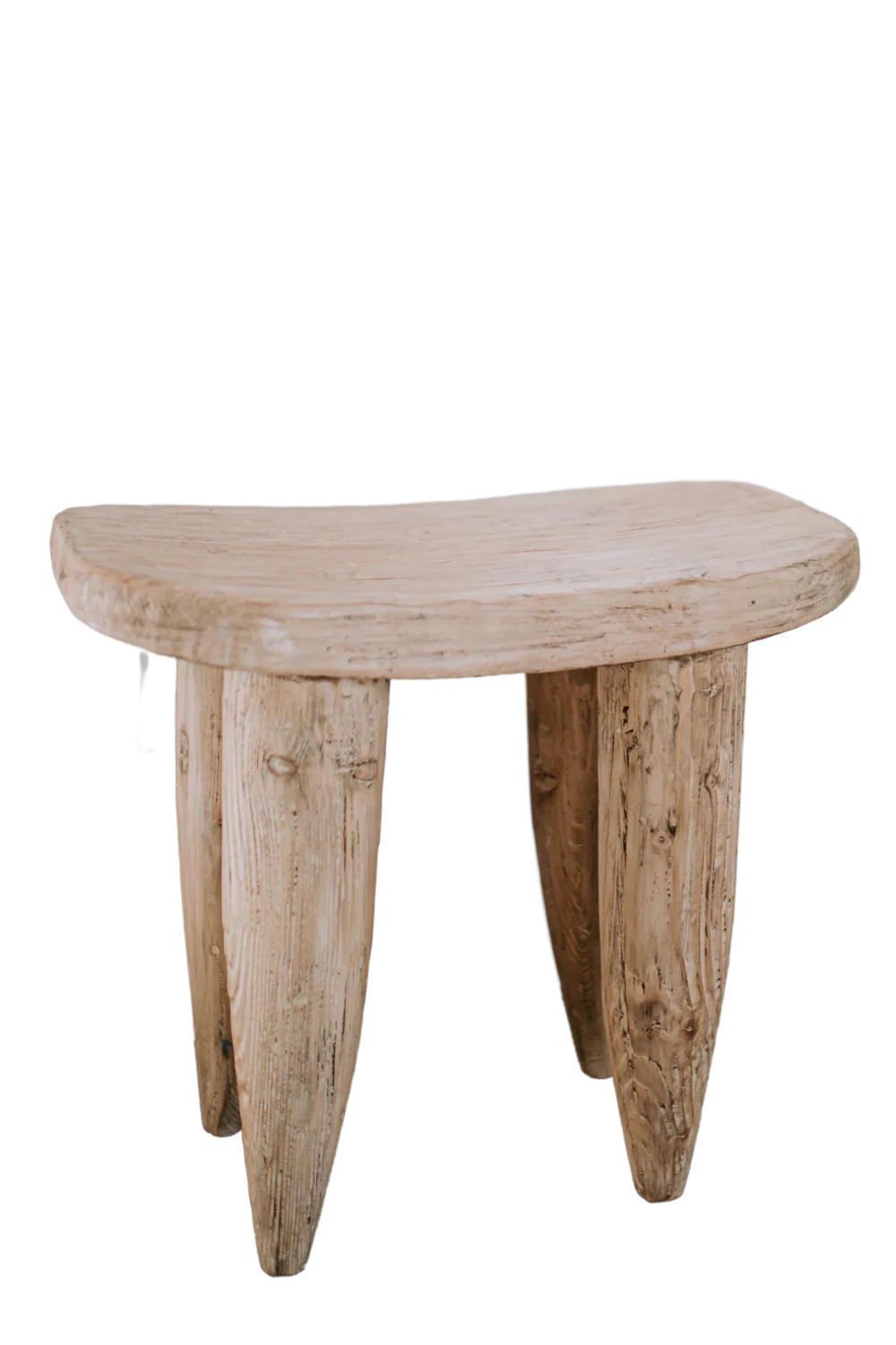 Senufo Stool Bench Natural Elm Large | By Luxe B Co. | luxe bCO