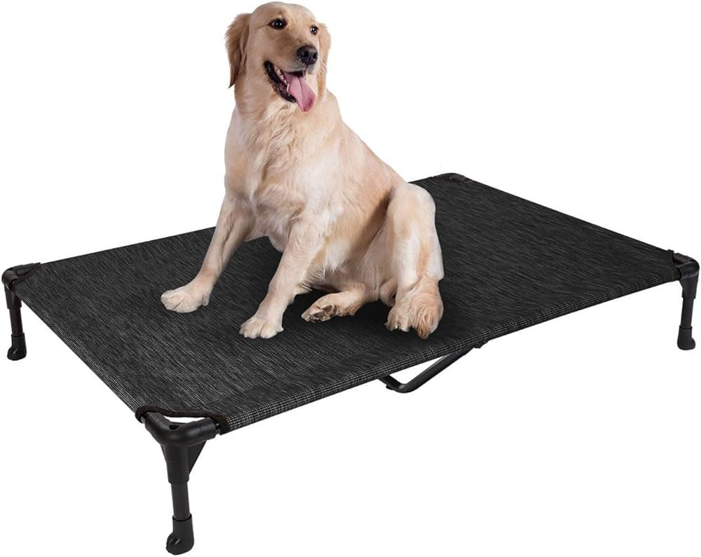 Veehoo Cooling Elevated Dog Bed, Portable Raised Pet Cot with Washable & Breathable Mesh, No-Slip... | Amazon (US)