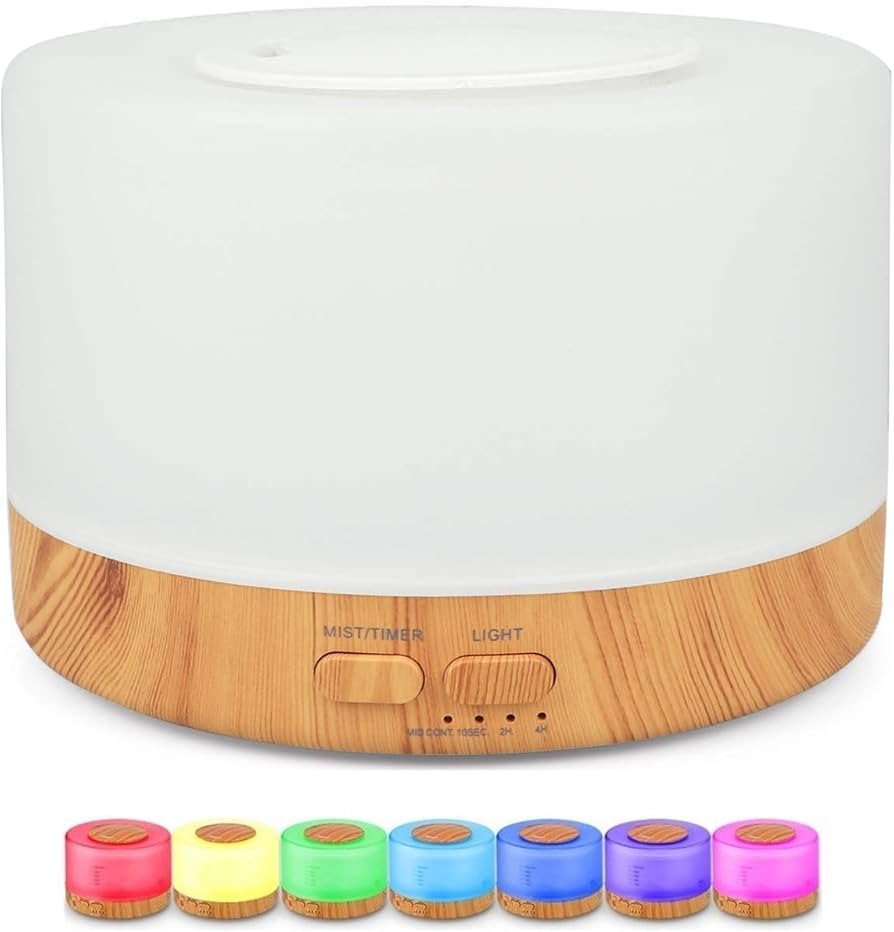 Difusor Aromatizador Umidificador de Ar Ultrassônico Purificador Aroma Difusor Portátil Led 7 C... | Amazon (BR)