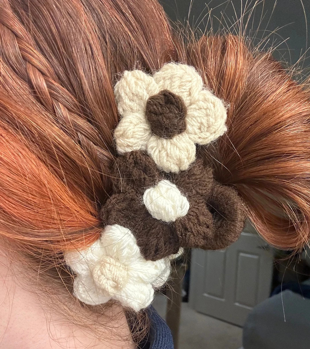 Crochet Puff Flower Claw Clip - Etsy | Etsy (US)