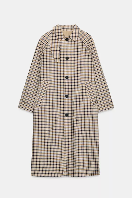 ZW COLLECTION REVERSIBLE CHECKS TRENCH COAT | Zara UK