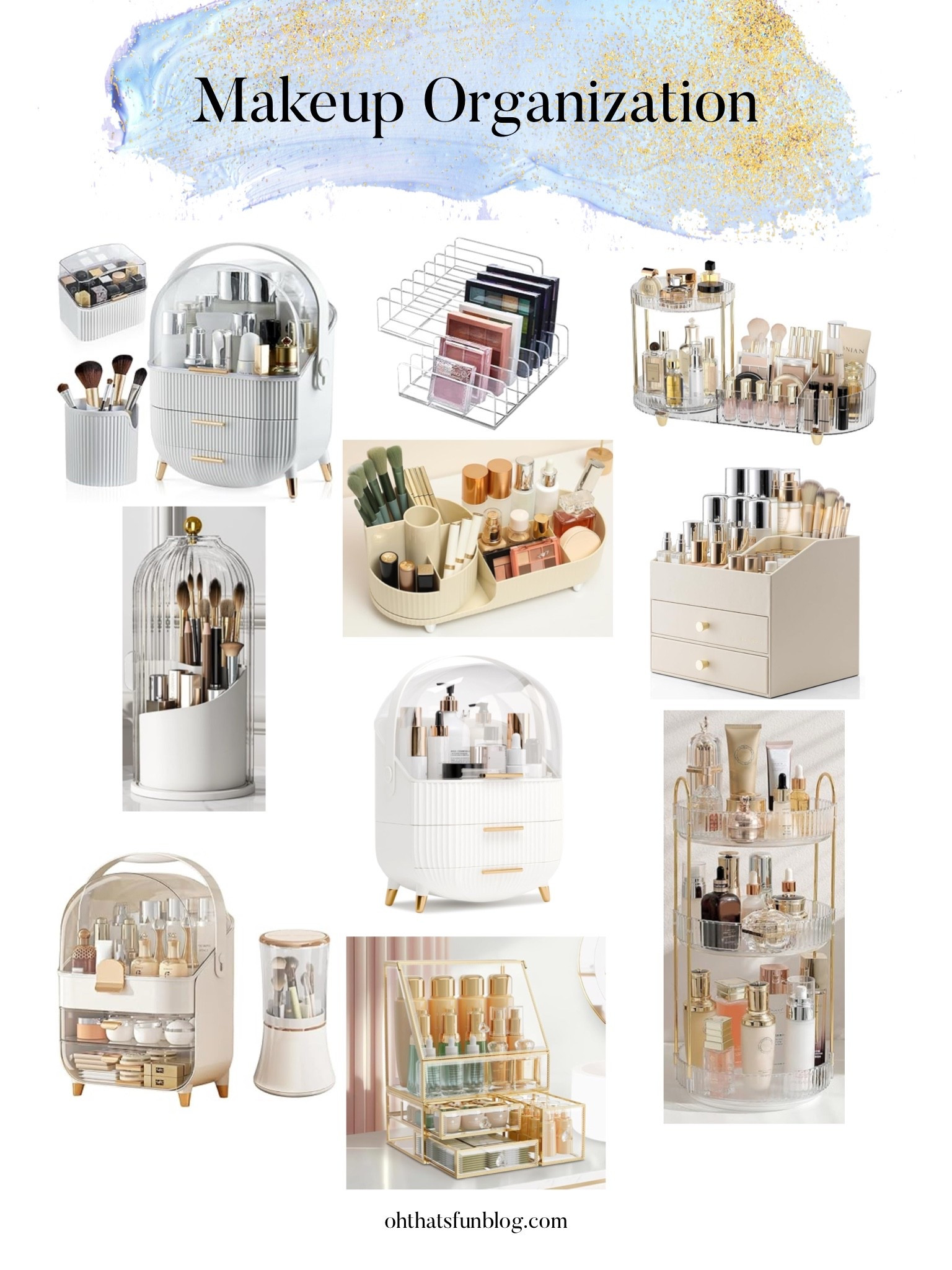 Chic storage for all your beauty essentials that would look great on your vanity or bathroom counter!

#organization

#LTKHome #LTKFindsUnder50 #LTKBeauty