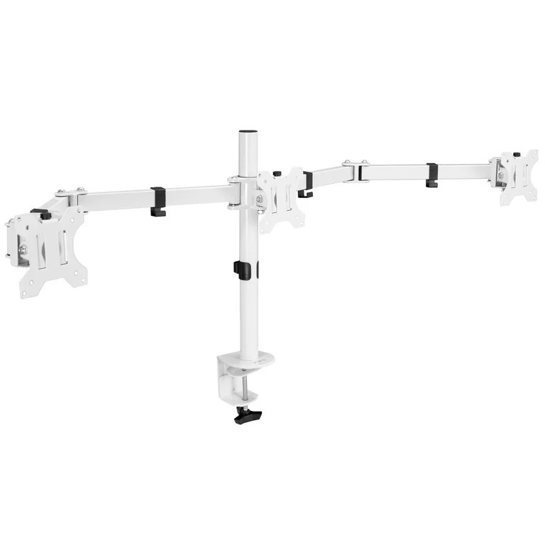 VIVO White Triple Monitor Mount, Articulating Stand for 3 Screens up to 24" | Walmart (US)