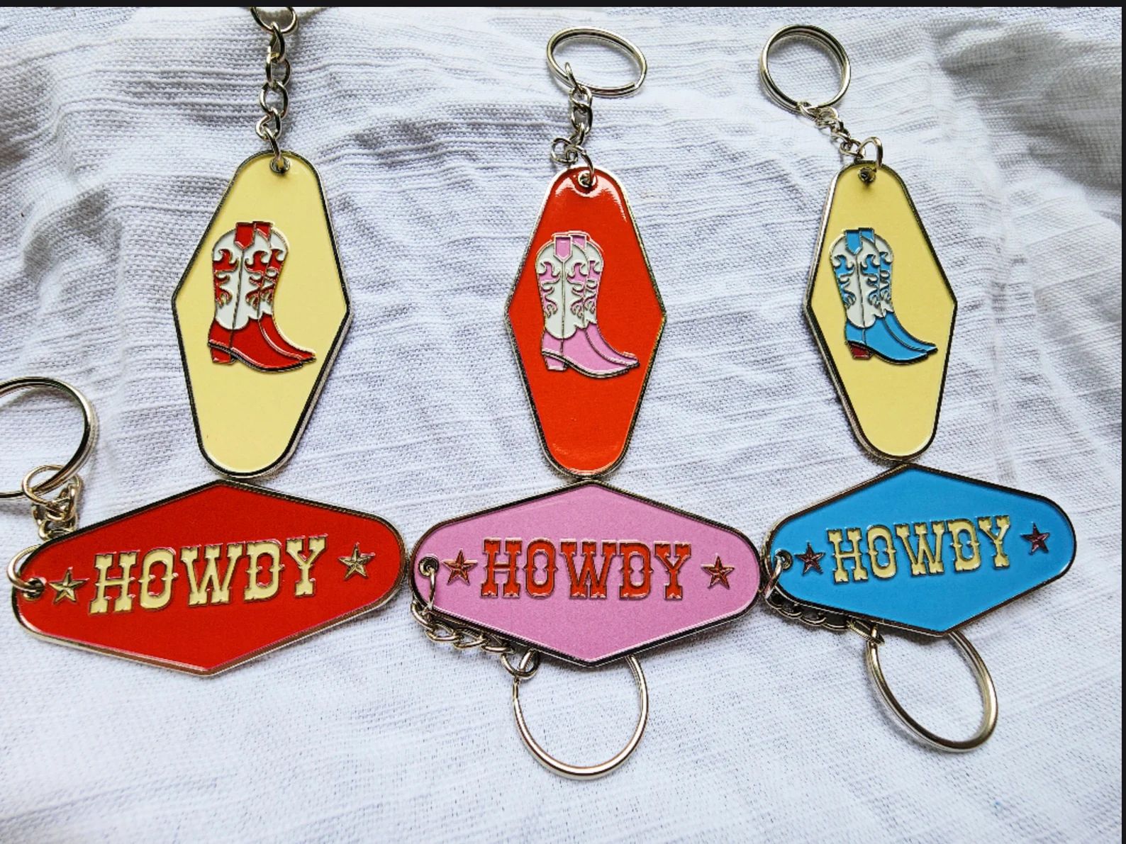 Howdy Hotel Keychain Cowboy Boot Keychain Western Keychain - Etsy | Etsy (US)