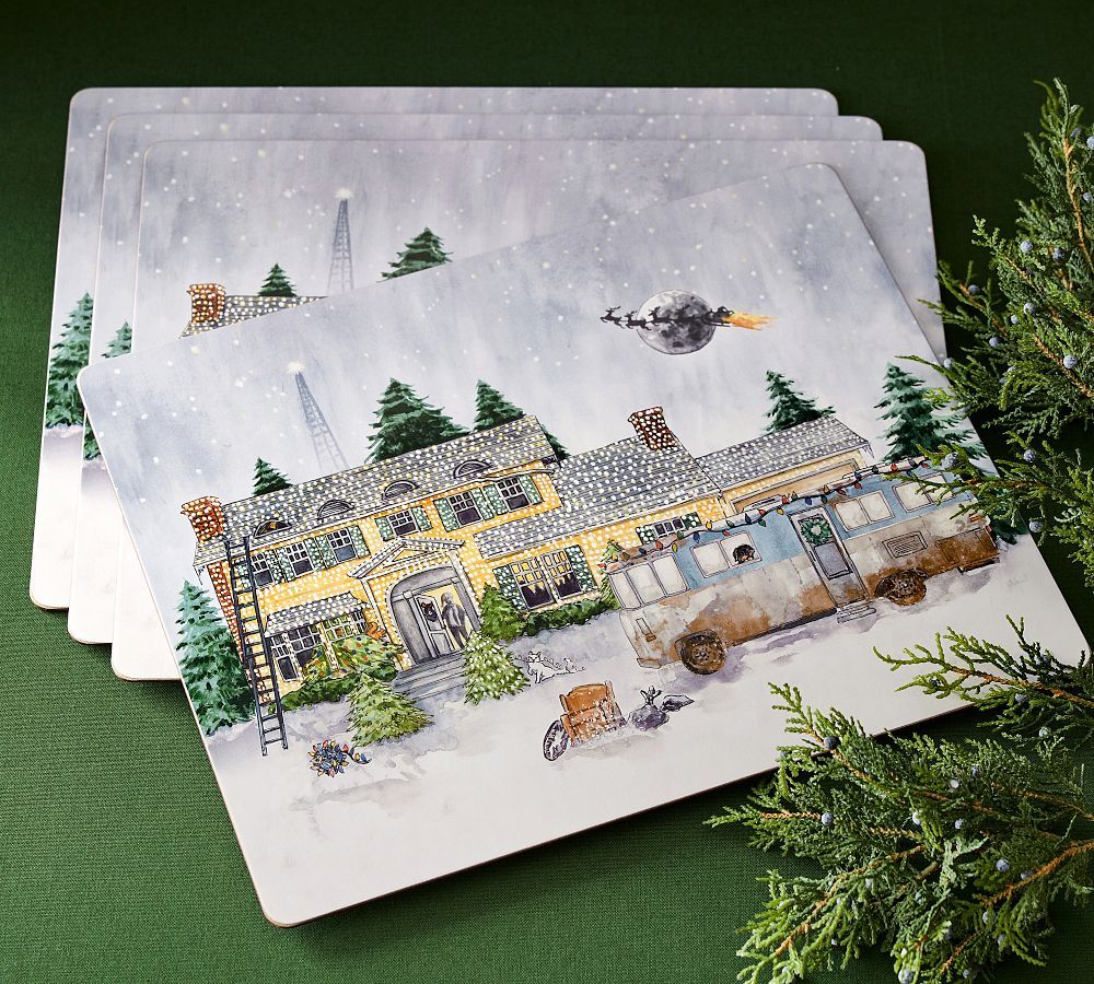 National Lampoon’s Christmas Vacation™ Griswold House Cork Placemats - Set of 4 | Pottery Barn (US)