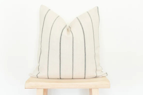 Eevee Pillow Cover Striped Pillow Cover Ticking Striped | Etsy | Etsy (US)