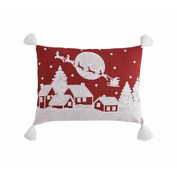 Mainstays Christmas Village Oblong Decorative Throw Pillow, 14" x" 20, 1pc | Walmart (US)