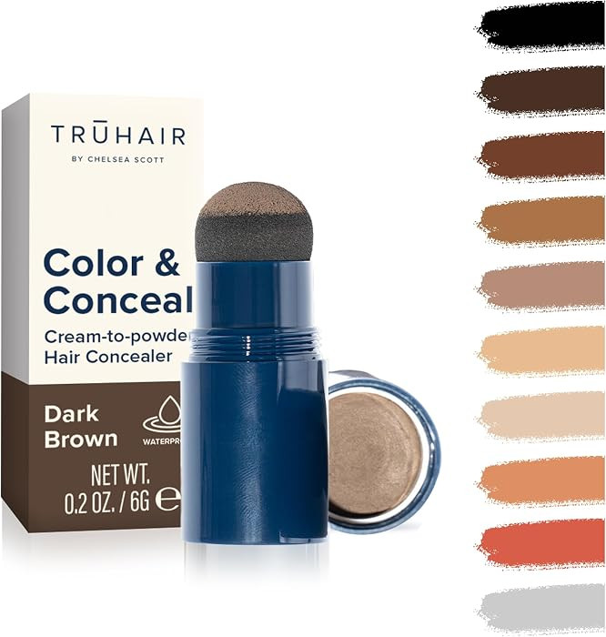 TRUHAIR Color & Conceal Waterproof Root Touch Up Hair Color Concealer - Hair Cover up for Gray Co... | Amazon (US)