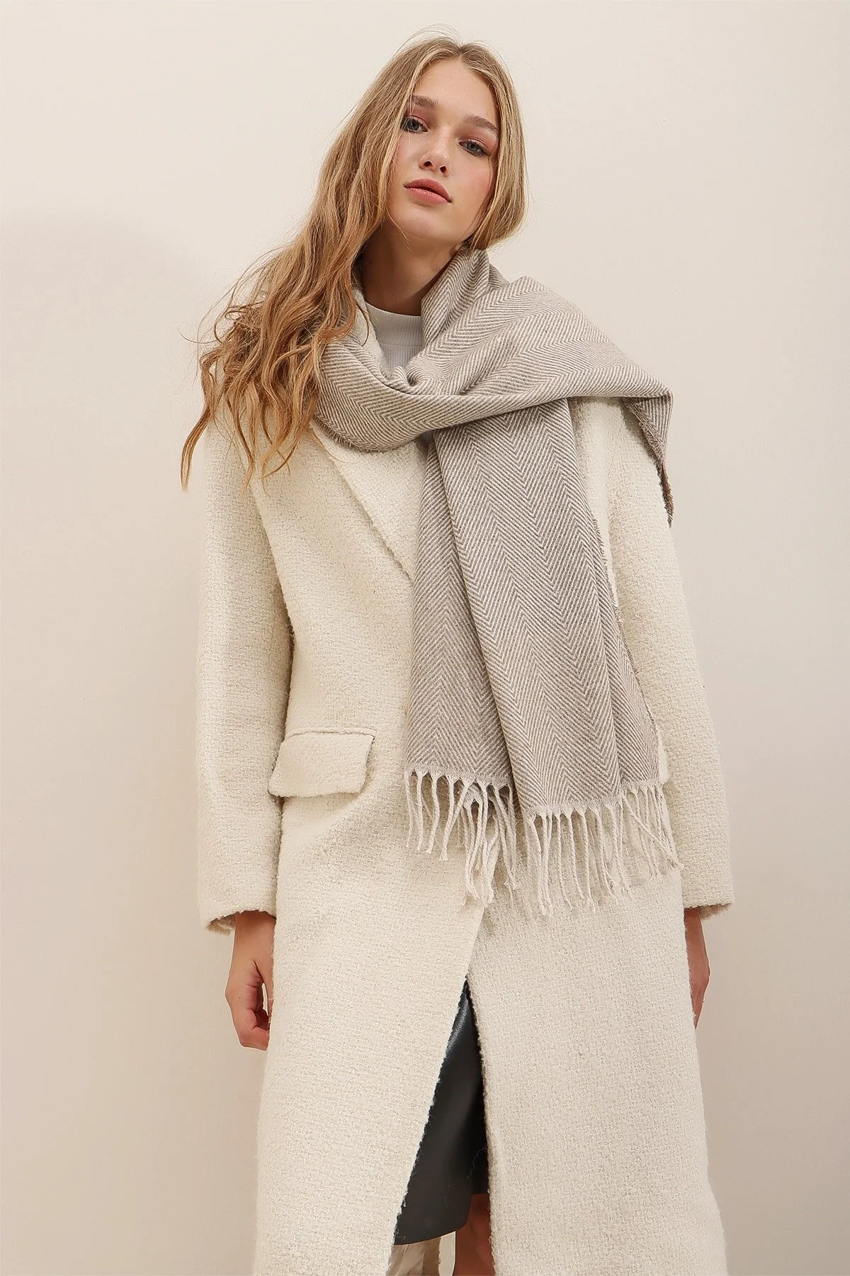 Trend Alaçatı Stili Schultertuch - Beige - Casual | Trendyol DE