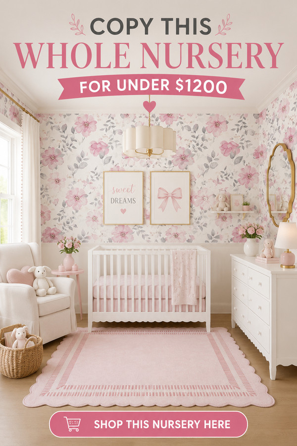 Dreaming of a beautiful baby girl nursery without the luxury price tag