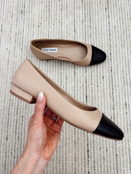 Love these cap toe ballet flats for workwear or fall outfits. The two toned is super pretty! Has a slight heel, which I like and they’re comfy  

#LTKstyletip #LTKshoecrush