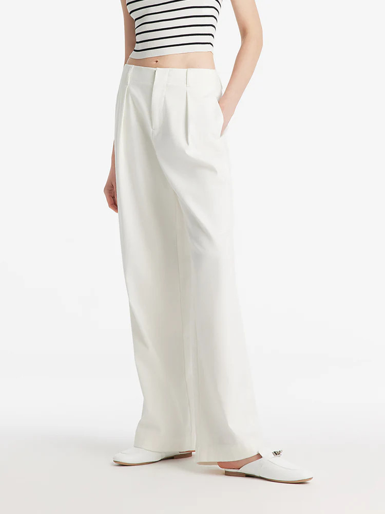 Oil-Resistant Wide Leg Full Length Women Jeans | GOELIA