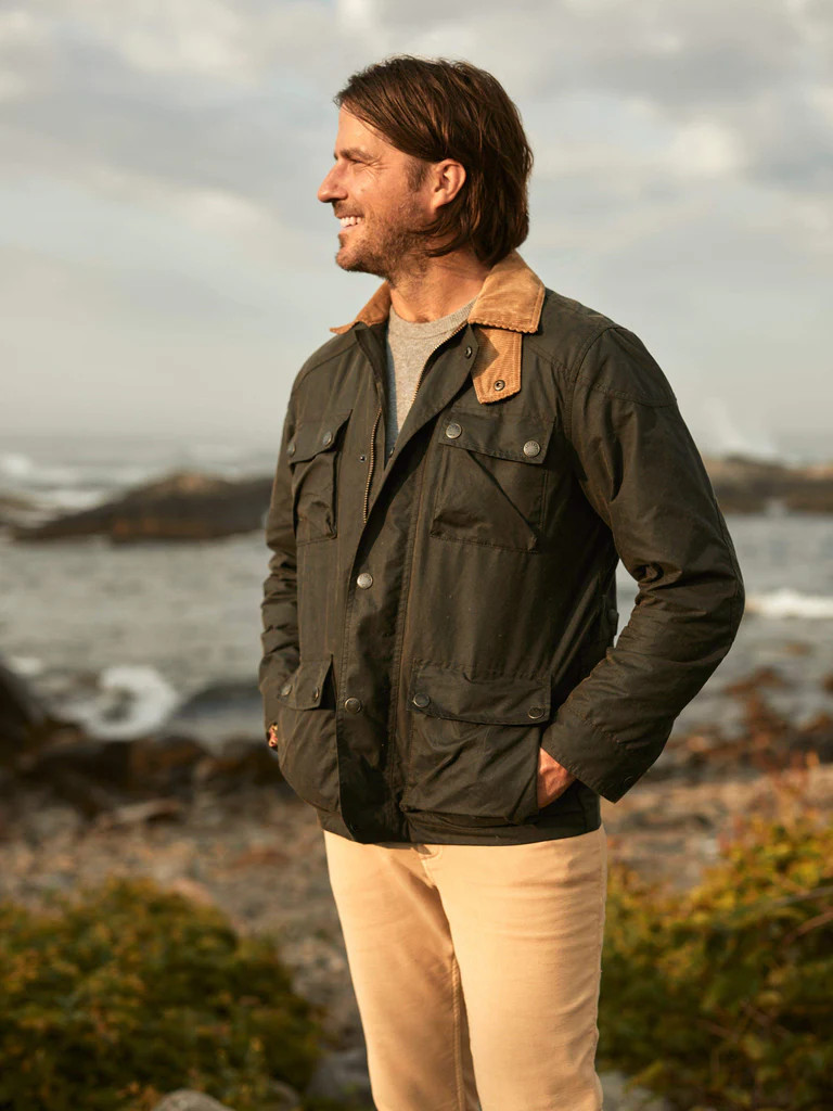 Blanket Lined Waxed 4 Pocket Jacket | Faherty