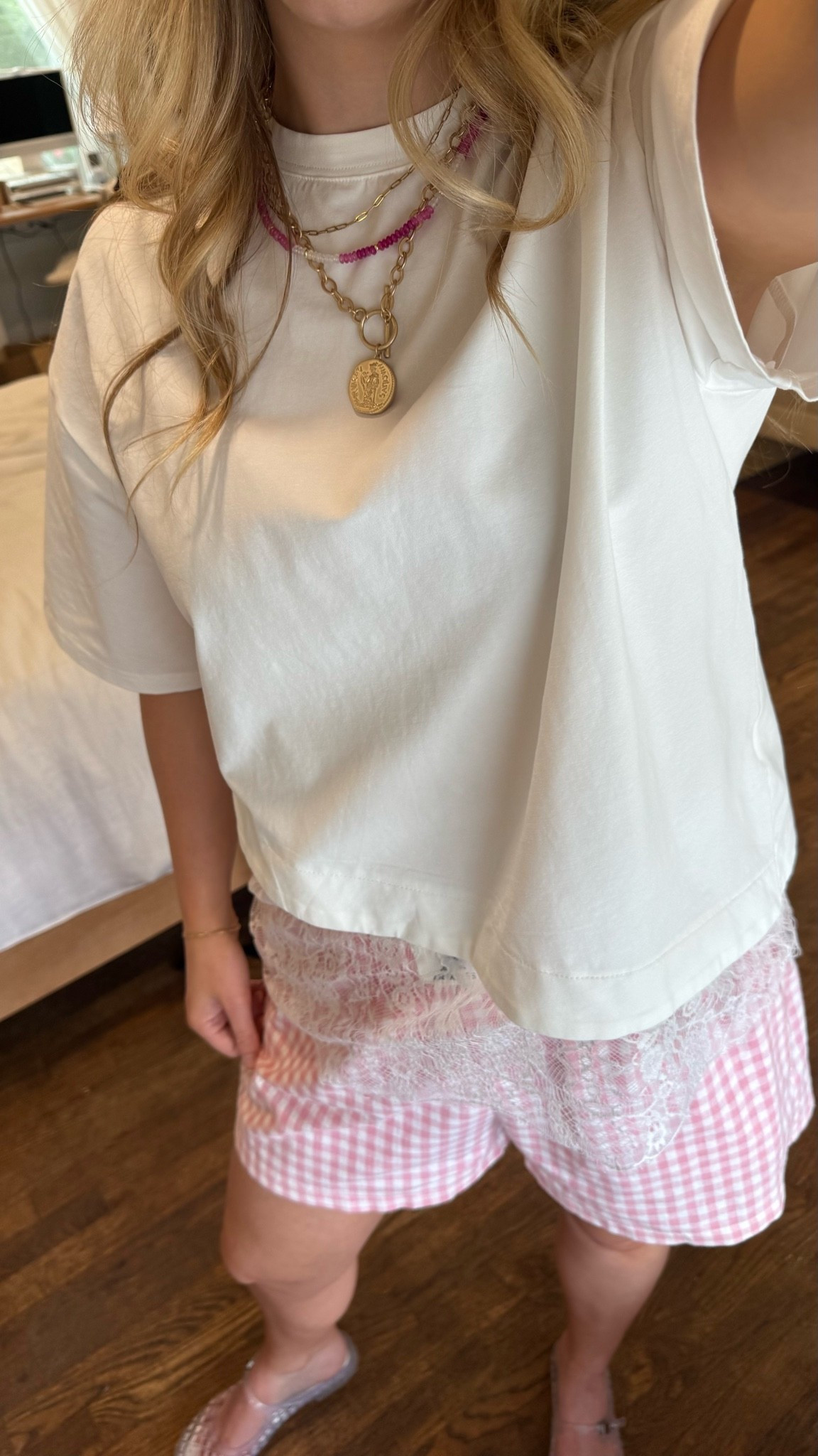 Cute casual summer outfit! Wearing M in tee + boxer shorts

#LTKootd