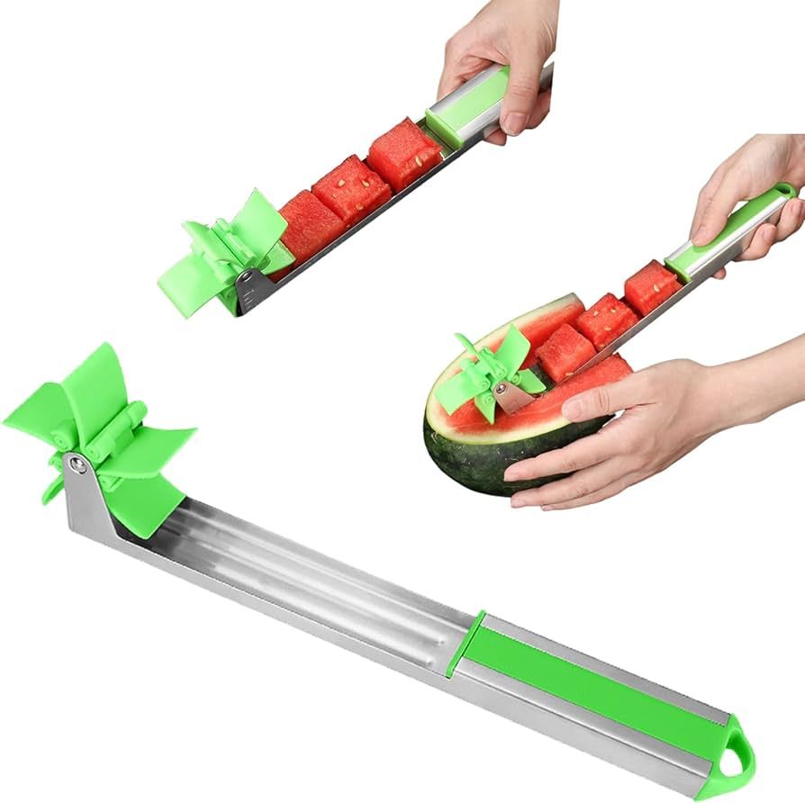 Watermelon Windmill Cutter Slicer, Stainless Steel Fruit Cutting Tools, fruit slicer watermelon c... | Amazon (US)