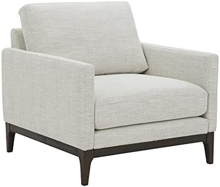 Amazon Brand – Rivet Contemporary Living Room Accent Chair with Wood Base, 34.6"W, Ivory | Amazon (US)