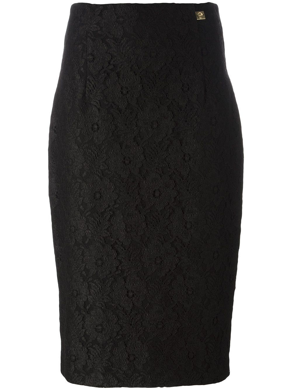 Cavalli Class lace pencil skirt - Black | FarFetch US