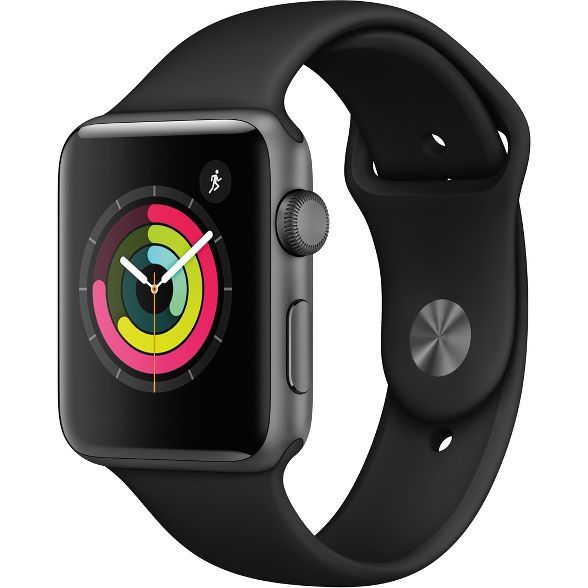 Apple Watch Series 3 GPS 42mm Space Gray Aluminum Case with Sport Band - Black | Target