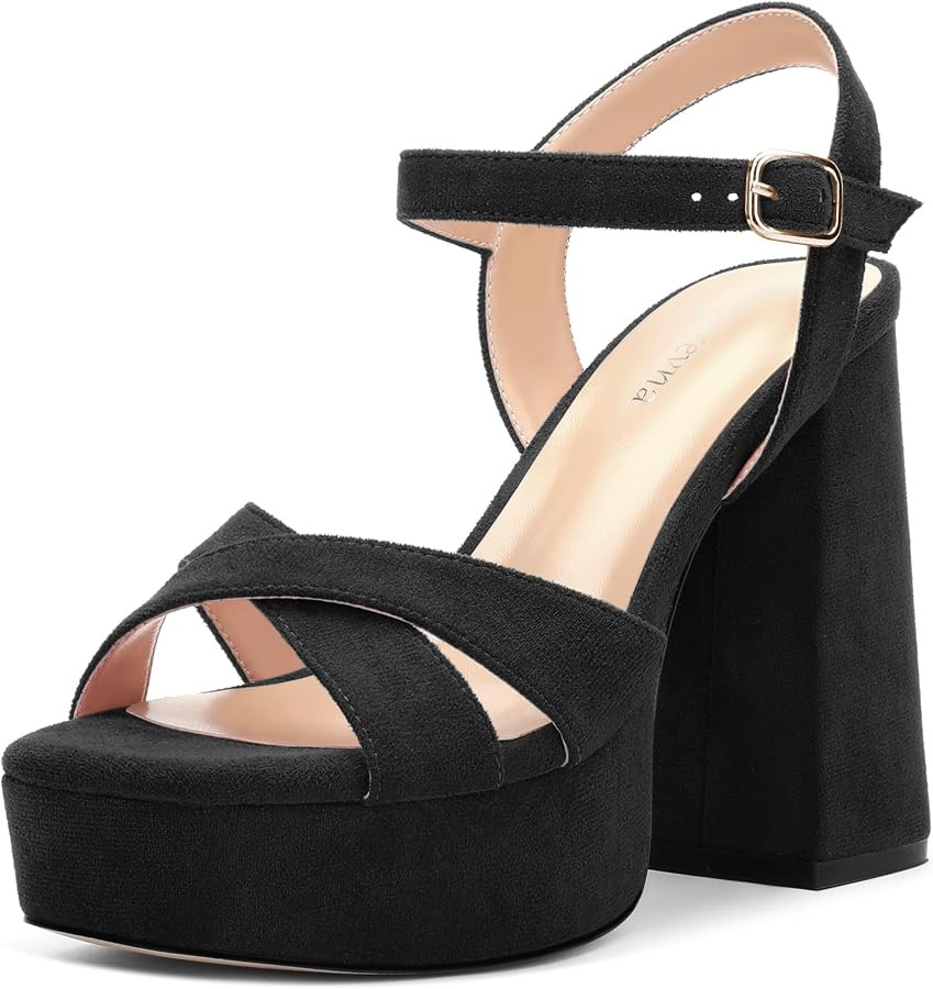 Women's Platform Heels, Platform Sandals Slingback with Platform and Trendy Open Toe Design | Amazon (US)