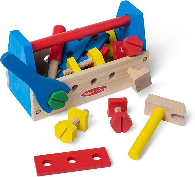 Melissa & Doug Take-Along Tool Kit Wooden Construction Toy (24 pcs) | Amazon (US)