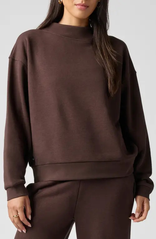 Florence by Mills Mock Neck Sweatshirt in Canyon Brown at Nordstrom, Size Medium | Nordstrom