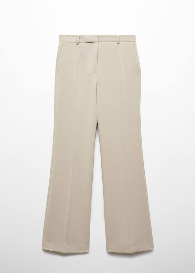 High-rise wideleg trousers -  Women | Mango United Kingdom | MANGO (UK)