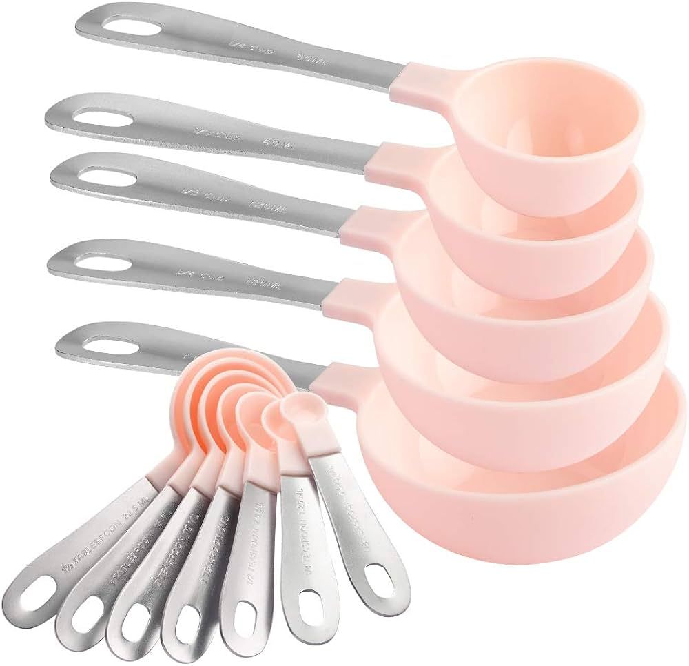 Cook with Color 12 PC Measuring Cups Set and Measuring Spoon Set/Stainless Steel Handles/Nesting ... | Amazon (CA)