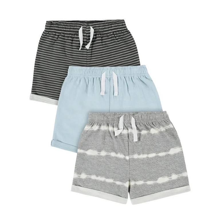 Modern Moments by Gerber Baby and Toddler Boy French Terry Shorts, 3-Pack, Sizes 12M-5T | Walmart (US)
