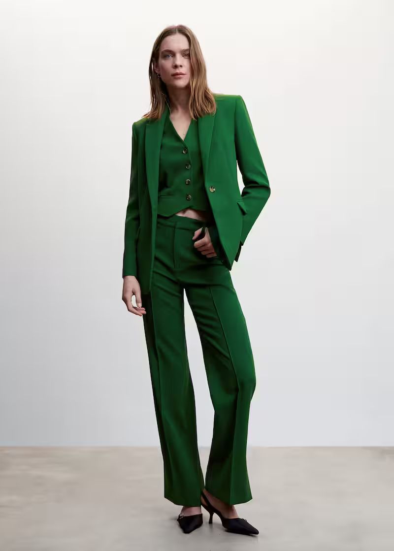 Button suit blazer | MANGO (US)