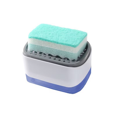 Trio Essentials Kitchen Dish Soap Dispenser with Sponge Holder, 2-in-1  Included Sponge, for Kitchen Sink Dishwashing Soap Dispenser | Target