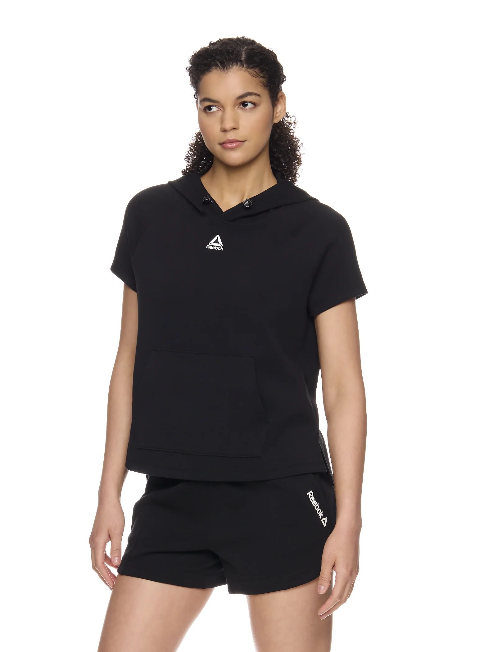 Reebok Women's Cropped Short Sleeve Hoodie, Sizes XS-XXXL | Walmart (US)