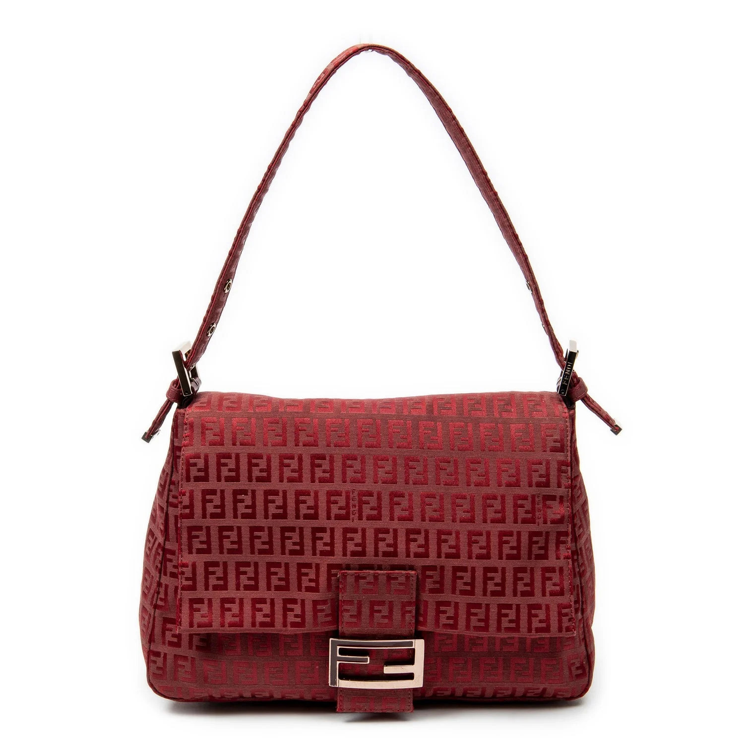 Fendi Canvas Mama Baguette - Red Shoulder Bags, Handbags - FEN428180 | The RealReal | The RealReal
