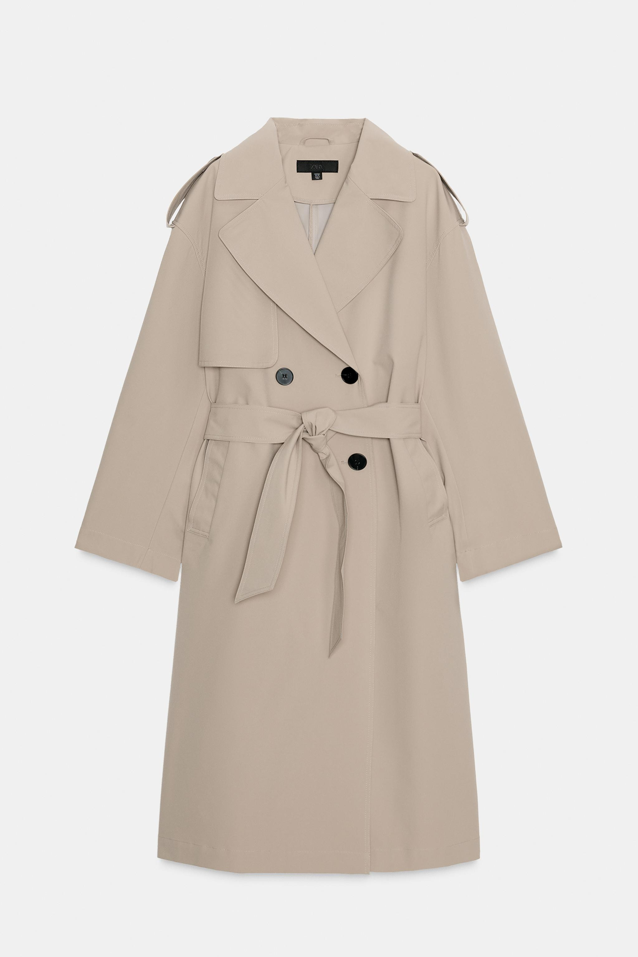 WINDPROOF WATER REPELLENT LONG BELTED TRENCH COAT | Zara US