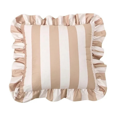 Outdoor Throw Pillows, Velvet Decorative Pillows, Ruffled Decorative Pillows (with filling), Perfect for Sofas, Bedrooms, and Living Rooms—Soft Home Textile Accessories | Walmart (US)