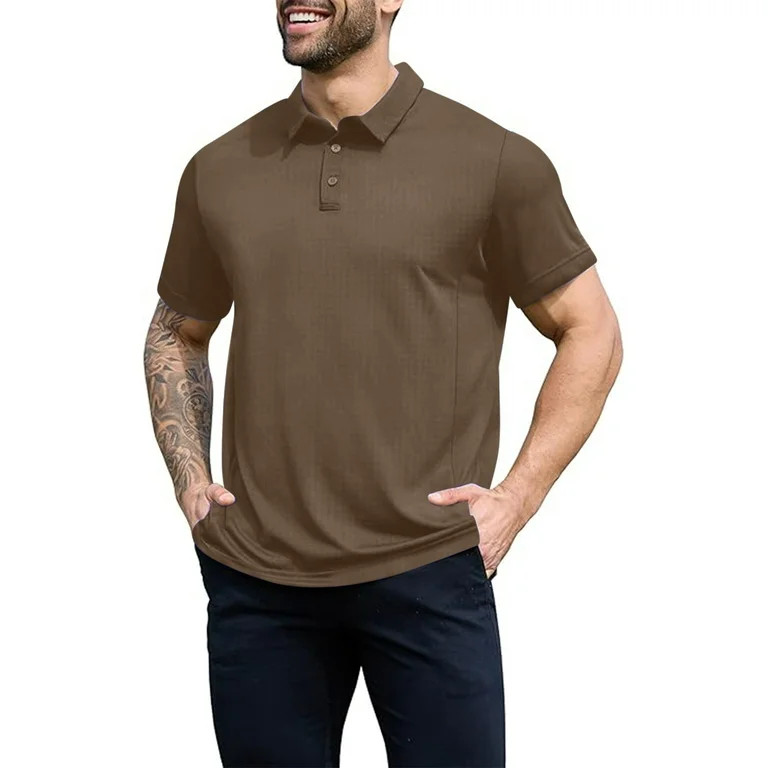 Coorders George Men's Polo with Short Sleeve, Collared Shirts for Mens, Casual Golf Shirts Fit Co... | Walmart (US)