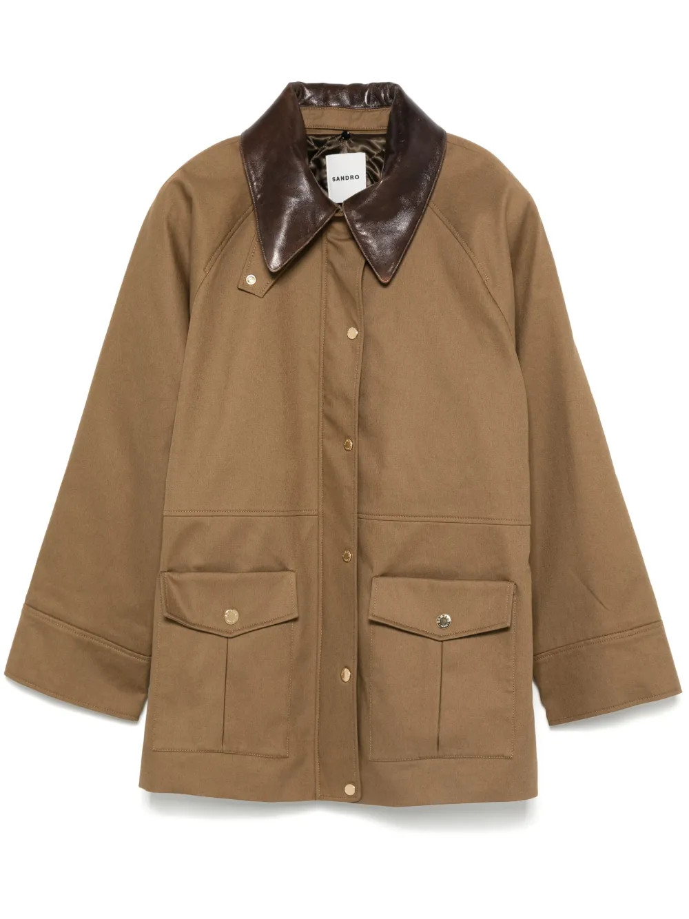 SANDRO Shirt Jacket | Brown | FARFETCH UK | Farfetch Global