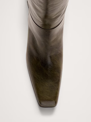 Italian Leather Knee-High Boot | Banana Republic (US)