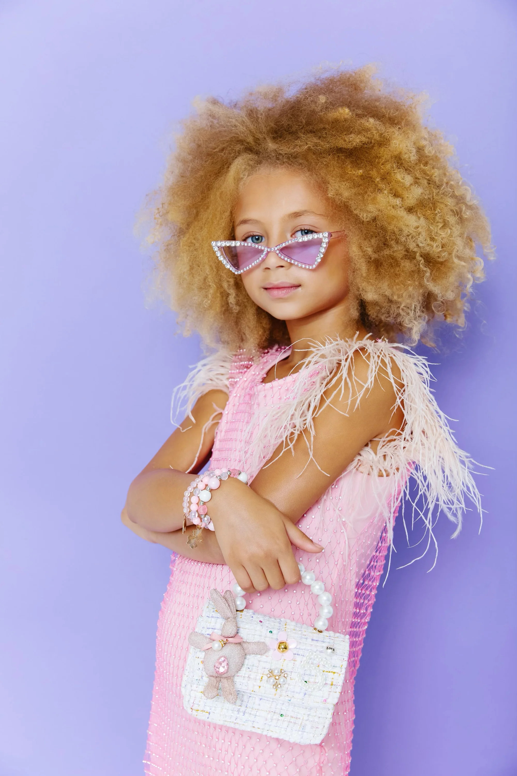 Crystal Feather Trims Sequin Dress | Lola + The Boys