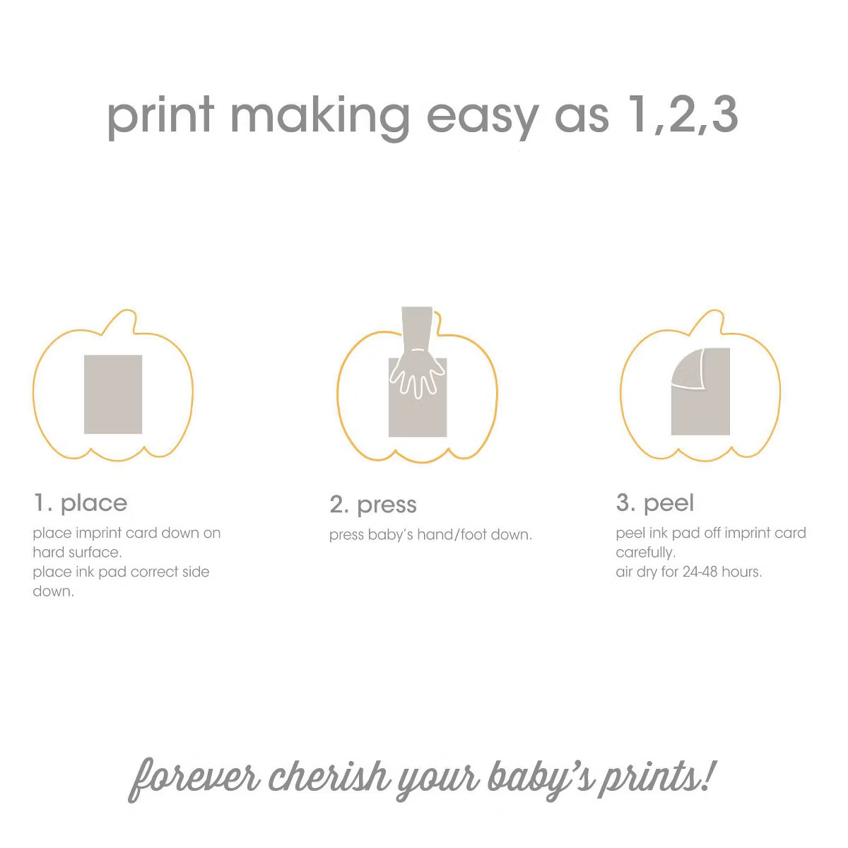 Pearhead Halloween Pumpkin Clean-Touch Ink Pad Kit for Babies - 3pc | Target