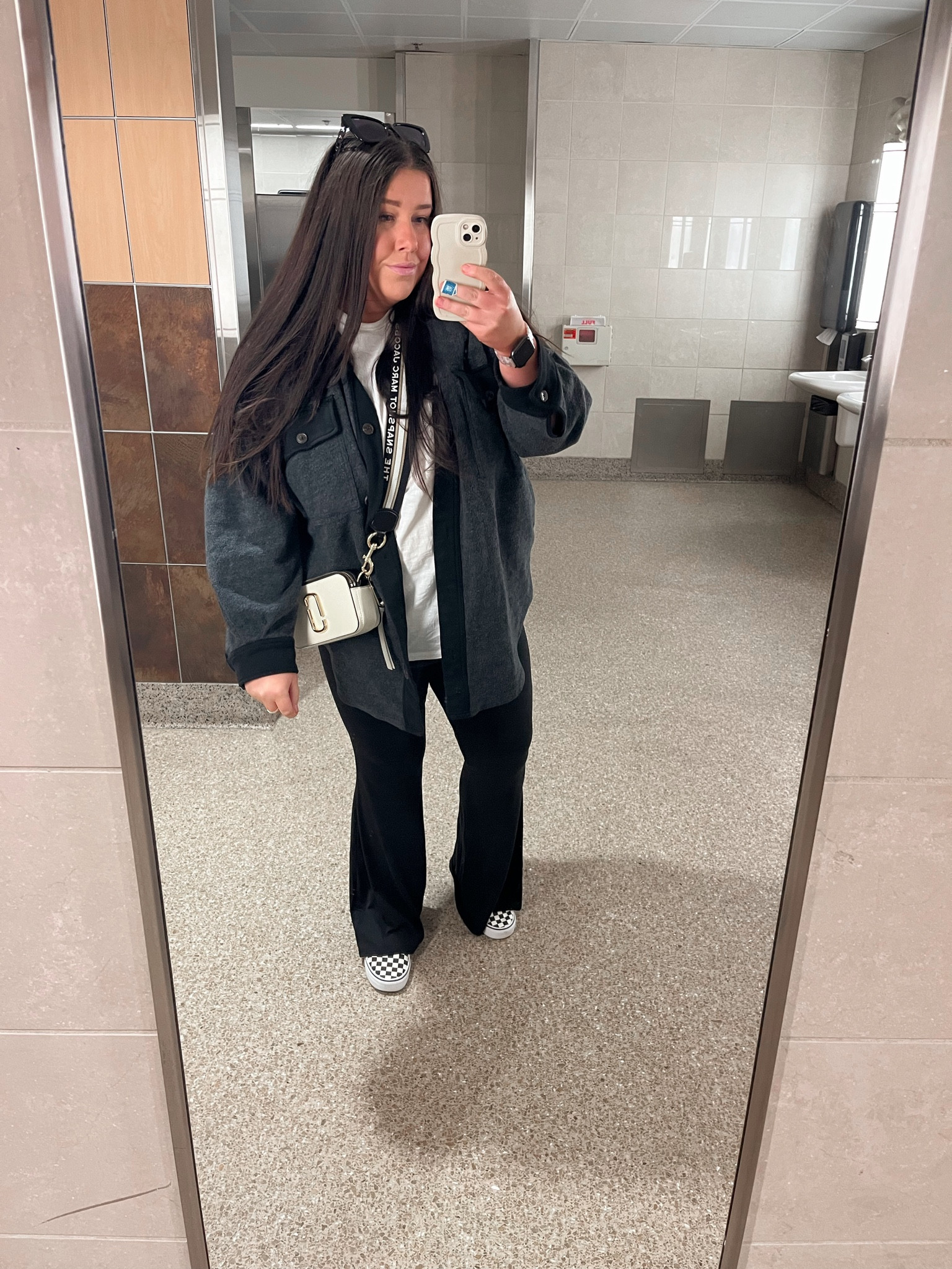 Sadly can’t find the shacket online but it’s a fun Walmart find from the Time & True collection. I love this crossbody for travel, it’s compact yet organized and that’s everything I need when jet setting. But the flares. Let’s talk about these flare legging, yoga pant, situation. INCREDIBLE. They are so so soft, I would say comparable to Lululemon. I did a 2 day test and they absolutely do not slip. 

#LTKunder50 #LTKFind #LTKtravel