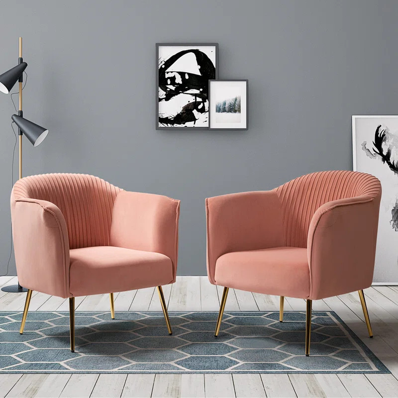 Barkeley 27'' Wide Tufted Velvet Barrel Chair | Wayfair North America