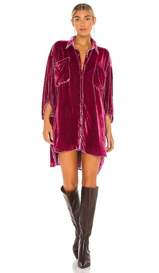 Lux Velvet Shirt Dress in Fairytale | Revolve Clothing (Global)