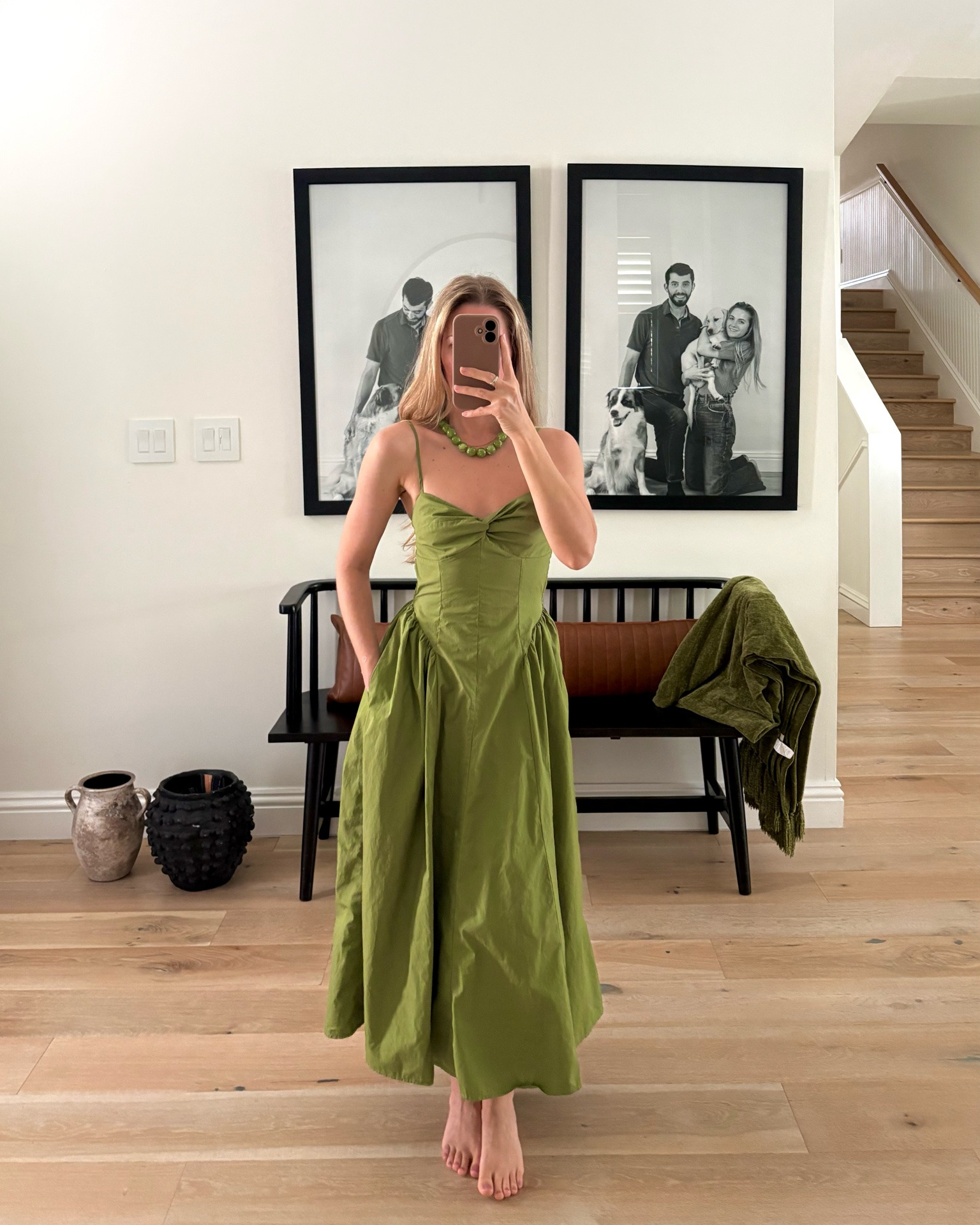 Obsessed with this green dress, h the color of the season! Has pockets too! I got an XS.

#LTKPetite #LTKTravel #LTKootd