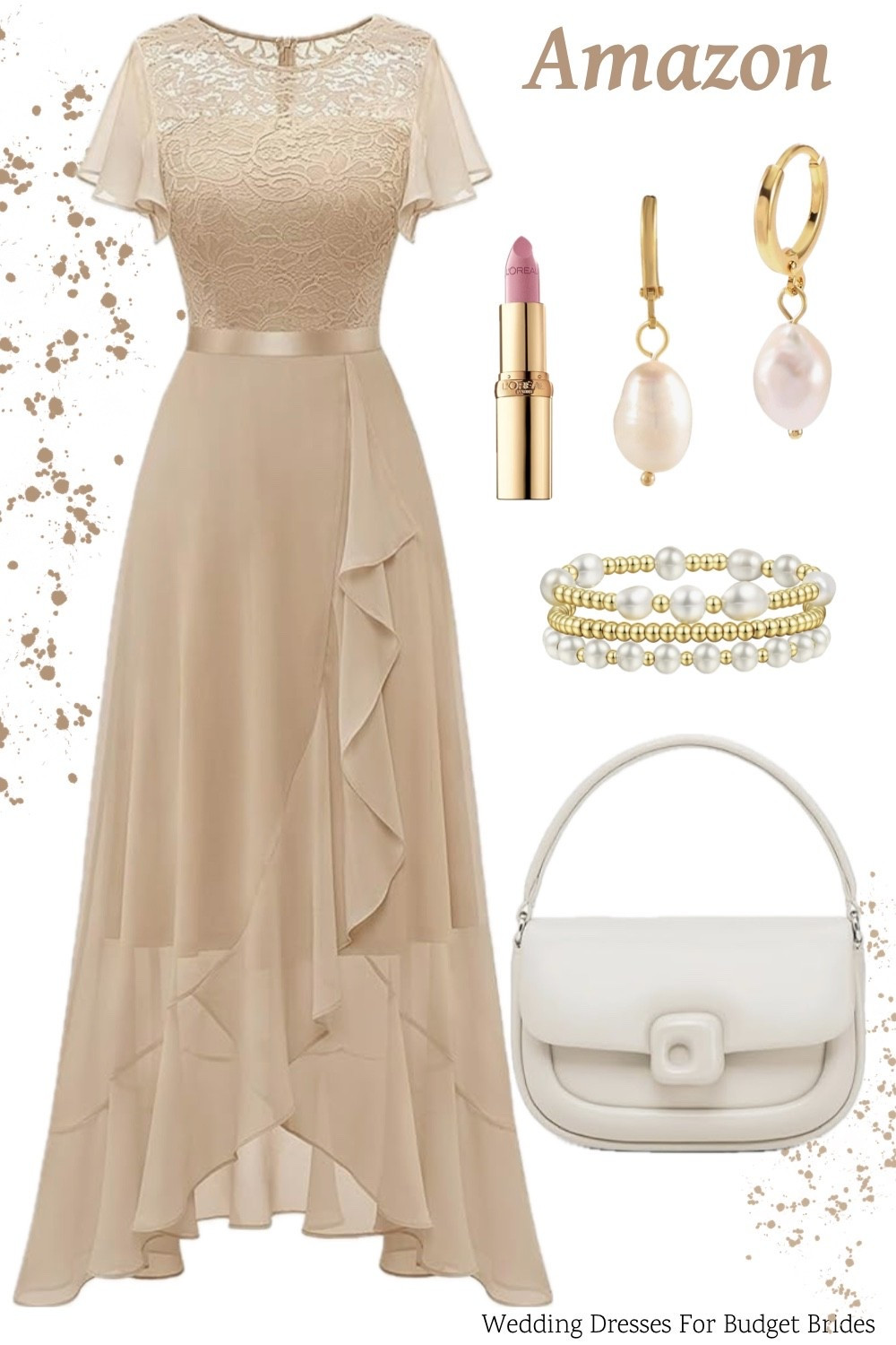 Champagne wedding guest dress and accessories on Amazon.

Special occasion dress, garden party dress, semi formal wedding guest dress, party dress, event dress, champagne bridesmaid dress.

#LTKWedding #LTKSeasonal