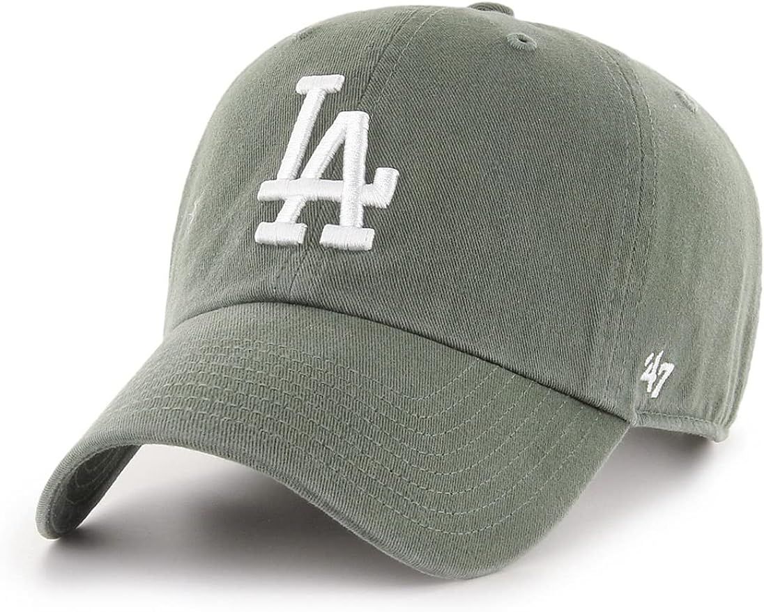 '47 Los Angeles LA Dodgers Clean Up Adjustable Hat - Moss Green/White, Unisex, Adult - MLB Baseba... | Amazon (US)
