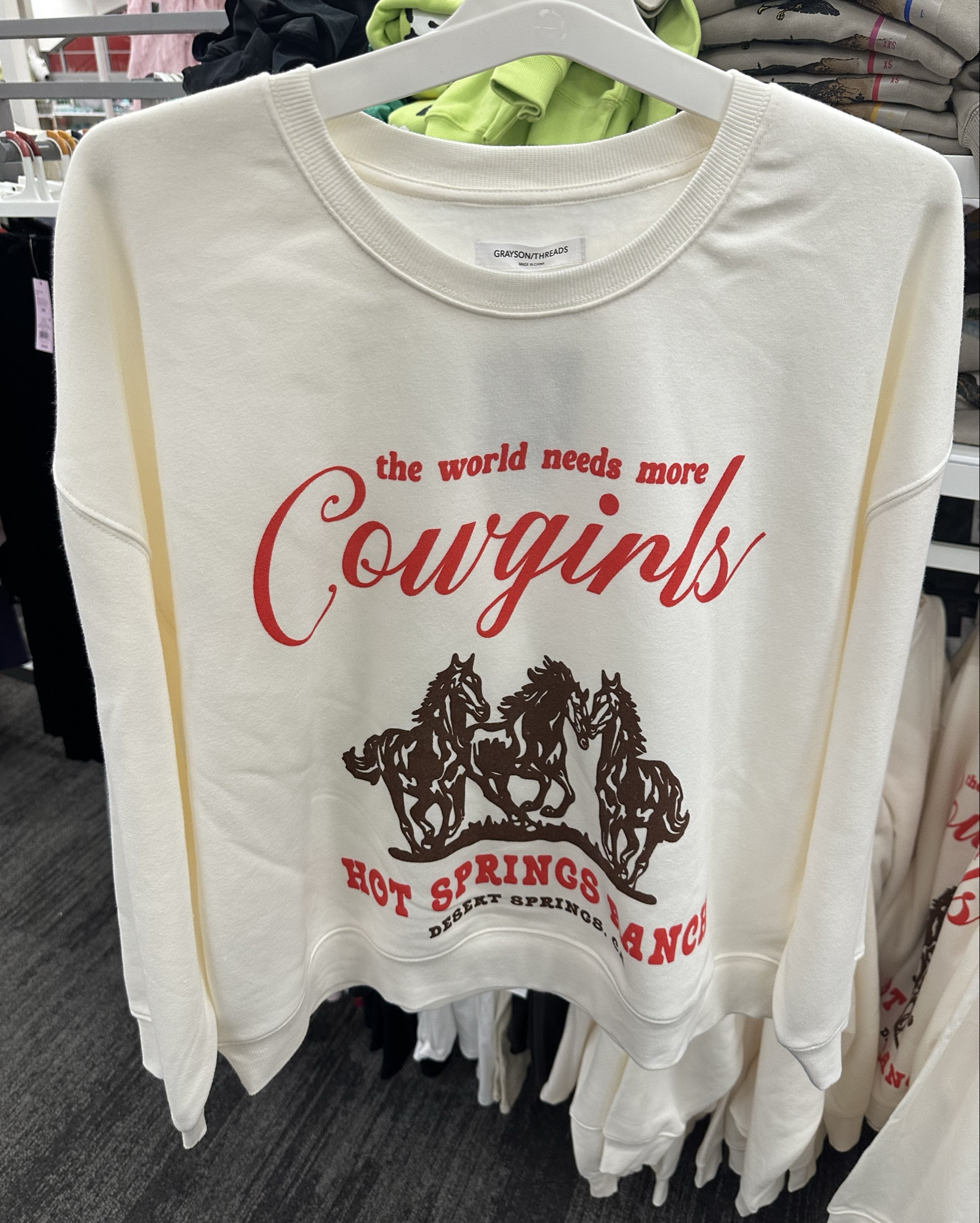 The cutest western sweatshirt at Target!! ❤️ Size up 1-2 sizes for an oversized fit.
Super soft on the inside!

Western, country, rodeo, rodeo outfit, cowgirl sweatshirt, oversized sweatshirt, target finds, target clothes, rodeo style, country outfit, western outfit, western style

#LTKFindsUnder50 #LTKMostLoved