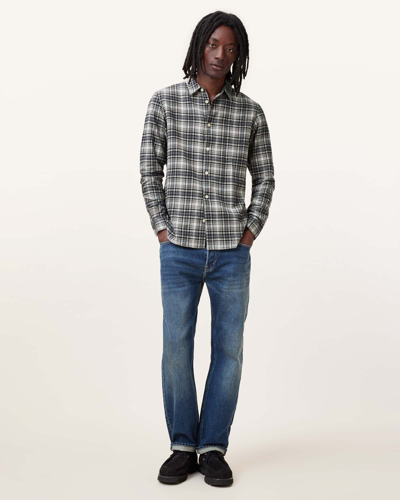 Gratton Slim Fit Checked Shirt | AllSaints UK