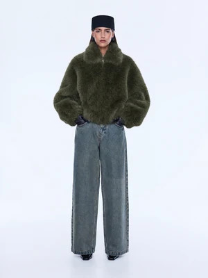 DAPHNE FAUX FUR BOMBER | Ena Pelly